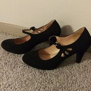 Black Velvet Heels